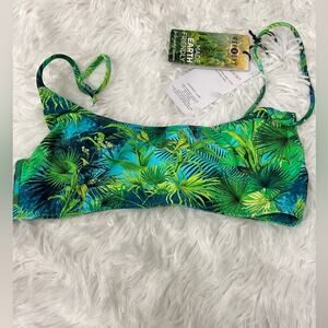 VDM The Label Swimsuit Top‎ Bandeau/Bikini Tropical Print Green Size XS